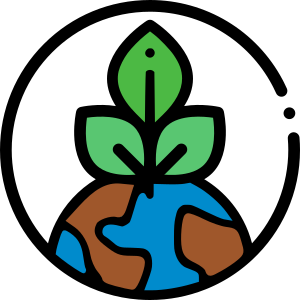 aardbol met planten